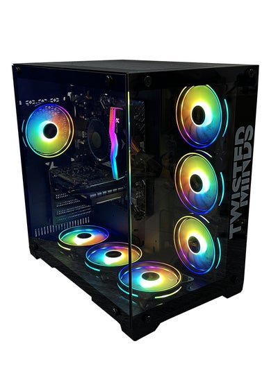 اشتري Gaming Pc with Intel Core i5-10400F Processor, H510M-K Motherboard, DDR4 16GB RAM RGB, 1TB M.2 SSD, NVIDIA GeForce GTX 1650 Graphics Card, 7 Fan Case Black RGB Remote Control with Windows 11 Pro في السعودية