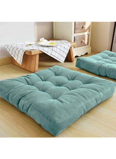 اشتري Square Tufted Velvet Cushion For Floor 55X55X10Cm في السعودية