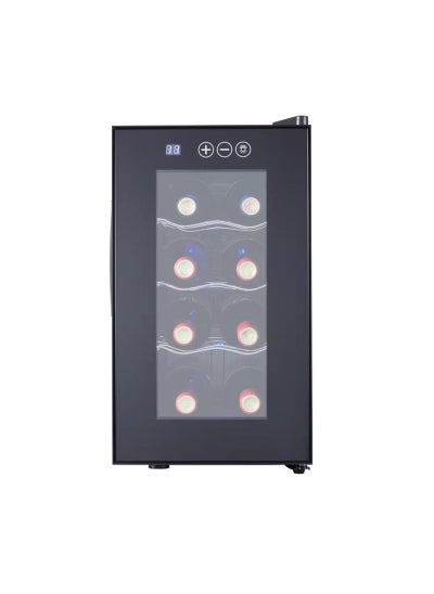 اشتري A generation of red wine cabinet electronic constant temperature wine cabinet small household air-cooled refrigerated wine red wine refrigerator spot 8 Black في الامارات