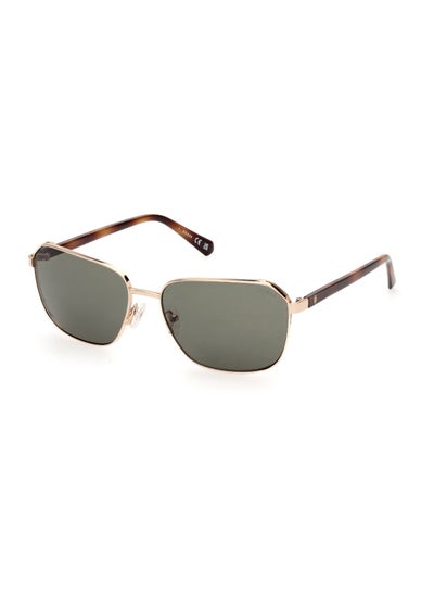 Buy Men's UV Protection Rectangular Shape Metal Sunglasses GU0011732N59 - Lens Size: 59 Mm - Gold in Saudi Arabia