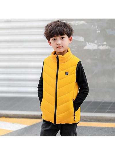 Buy Autumn Winter Heated Vest Cotton Unisex KidsYellow Yellow in UAE