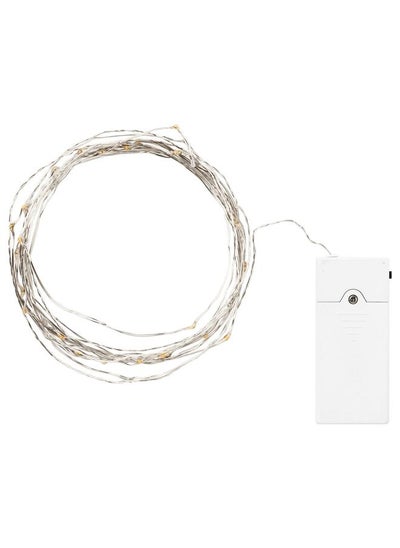 Buy Led Lighting Chain With 40 Lights Indoor Battery Operated Silver Colour in Saudi Arabia