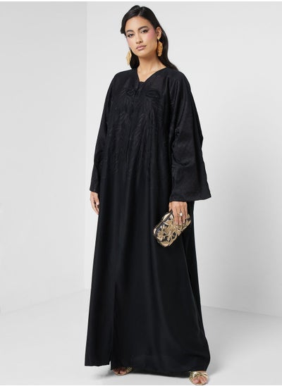 Buy Embroidered Open Abaya in UAE