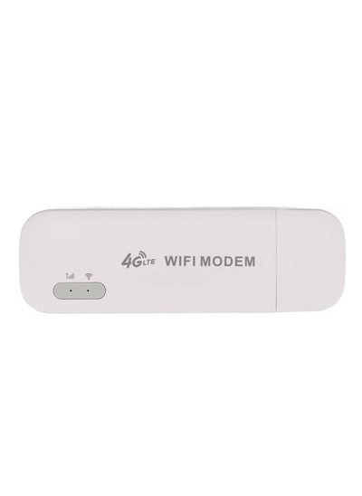 Buy Portable 4G Router, 4G LTE USB Wifi Modem Smart Router with SIM Card Slot White Travel Mobile Wifi Hotspot Wireless Network Router Support 10 Devices for Mobile Phone Laptop in UAE