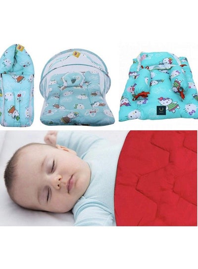Buy Baby Gift Set Of Complete Sleeping Essentials In One Pack(06 Months)(Total Items: 8) (Rubby Red & Pista Green) in UAE