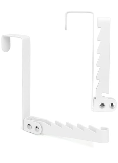 Buy Over The Door Hooks Hanger, 1 Pack Collapsible Folding Over The Door Organizer Rack, Space Saving Hanging Storage Hanger, Prefect for Clothes, Coats, Towels for Bedroom Bathroom, White in UAE