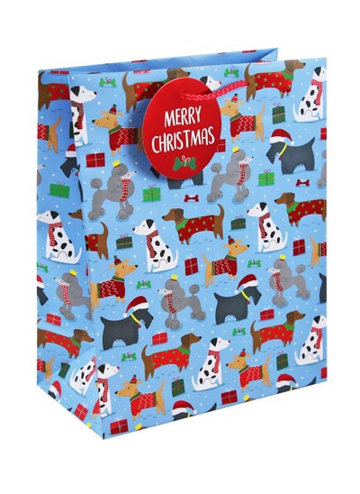 اشتري Eurowrap Christmas Dogs Large Gift Bag 72'S Fsc في الامارات