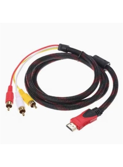 Buy HD To 3 RCA Male AV Wire Cord Convertor Cable in Saudi Arabia