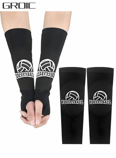 1 Pair Volleyball Arm Sleeves Youth Padded Forearm Sleeves Passing Hitting  Forearm Sleeves with Protection Pads and Thumb Hole Padded Volleyball  Sleeves price in Saudi Arabia, Noon Saudi Arabia