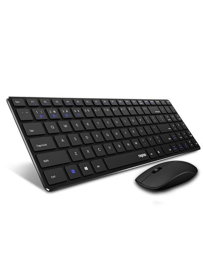 اشتري Rapoo 9300m Multi-Device Bluetooth + 2.4Ghz Wireless Keyboard & Mouse Combo Ultra Slim Design في الامارات