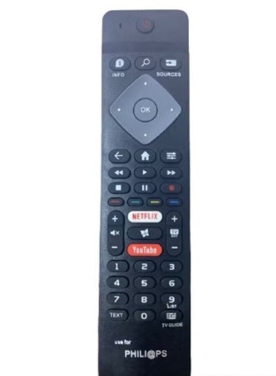 Buy Universal Remote Control For Philips Smart Lcd Led Tv with Netflix & YouTube Key Buttons in Saudi Arabia