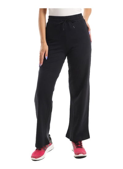 Buy Black Quick Dr Wide Leg High Waist Jogger in Egypt