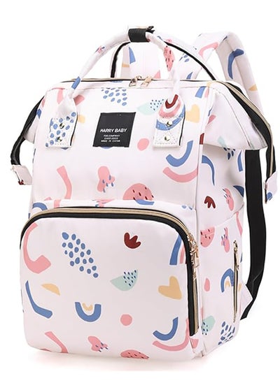 Buy Diaper Bag Backpack Baby Essentials Travel Tote,Multifunction Waterproof Baby Bag Diaper Changing Backpacks with Pacifier Clips(Strawberry White) in UAE