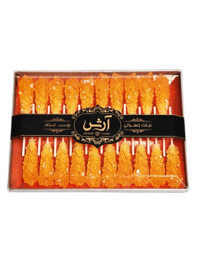 اشتري Arash Saffron Crystal Rock Candy Big 20 Pieces Box Lollipop Sugar Rocks Stick Candies Red Stirrer For Office And Party Favors في الامارات