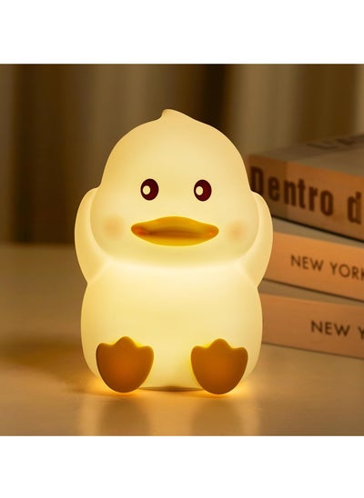 Buy Duck Night Light for Kids, Cute Silicone Night Light, Dimmable Nursery Nightlight, with 2 Levels of Brightness, 7 Colors Rechargeable Bedside Touch Lamp, Squishy Duck Lamp, Portable Night Light in UAE