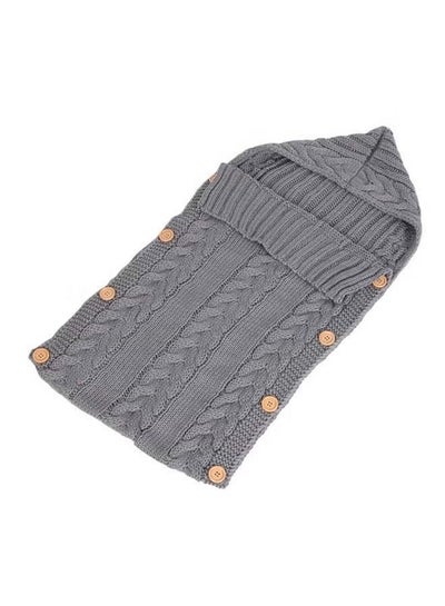 اشتري ORiTi Fabric Knitted Comfortable Baby Blanket For Outdoor Strolling And Traveling-Grey في الامارات