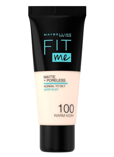 Buy Fit Me Matte+Poreless - 100 Warm Ivory in Egypt