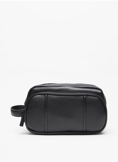 Buy Men's Solid Pouch with Zip Closure in UAE