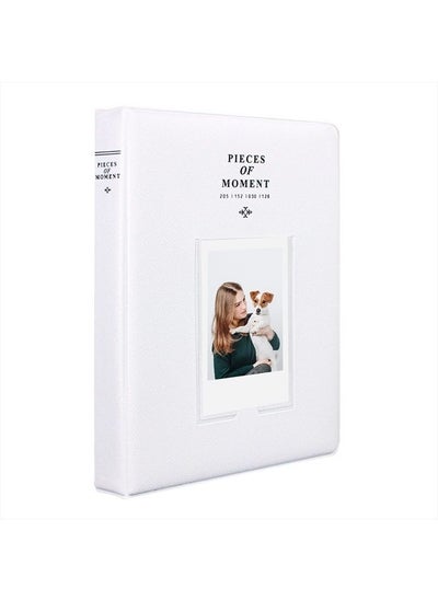 اشتري 128 Pockets Mini Photo Album for Fujifilm Instax Mini 70 7s 8 8+ 9 11 25 50s 90, Polaroid Z2300, Polaroid PIC-300P Film Instant Camera & Name Card (Smokey White) في الامارات