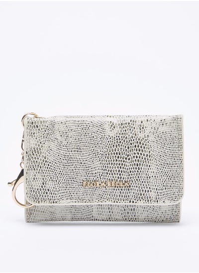 اشتري Women Textured Wallet with Flap Closure في الامارات