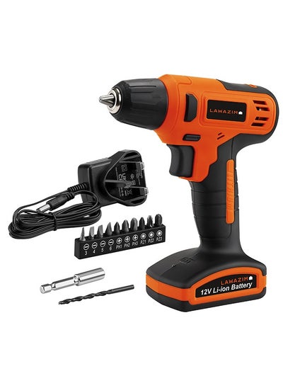 اشتري Cordless Drill 12V Li-Ion Battery 1500mAh with Accessories في السعودية