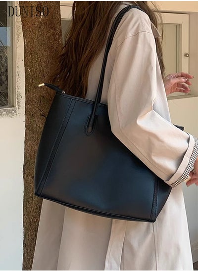 Buy Women's Shoulder Tote Bag Faux Leather Handbag for Women Large Capacity Messenger Fashionable Travel Shoulder Bag for Ladies Girls College Students in Saudi Arabia