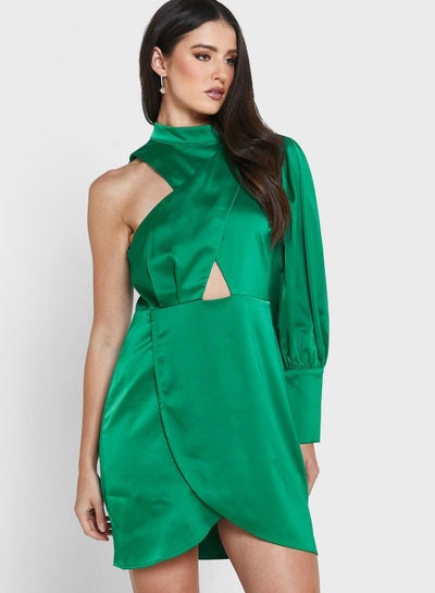 Buy One Shoulder Cut Out Detail Dress in Saudi Arabia