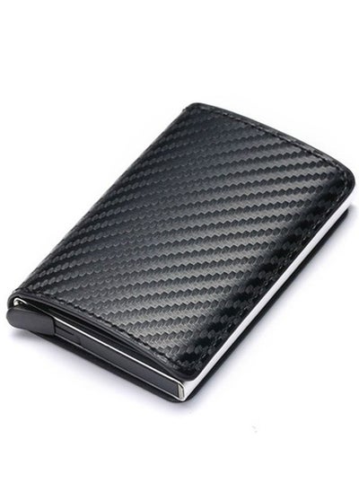 Buy Credit Card Holder RFID Blocking Slim Card Wallet Black in UAE