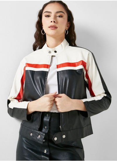 Buy Colorblock Motorcycle Jacket in UAE