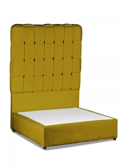 Buy Nara | Velvet Bed Frame 140x200 cm - Gold in Saudi Arabia