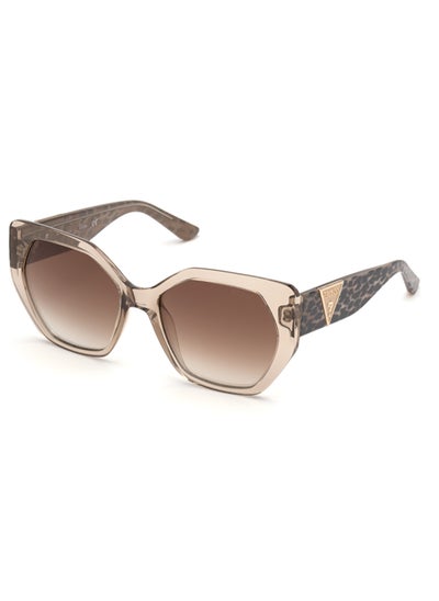 Buy Women's UV Protection Asymmetrical Shape Sunglasses - GU774157G57 - Lens Size: 57 Mm - Shiny Beige in Saudi Arabia