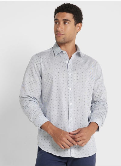 Buy Long Sleeve Geo Print Shirt in UAE