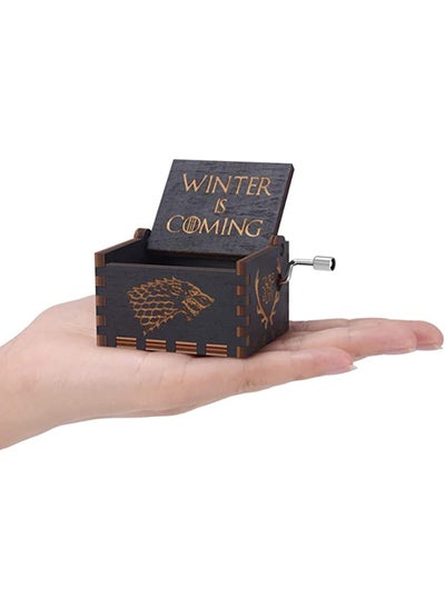 اشتري Game of thrones Wood Muisc Box, Antique Carved Wooden Hand Crank Musical Boxes Best Gift for Birthday في الامارات