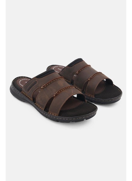 Buy Men Darwyn Slide Sandals, Brown in UAE