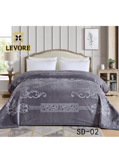 Buy Soft-touch blanket engraved with distinctive winter designs and engravings, two-piece, 6 kg, size 240X220 cm in Saudi Arabia