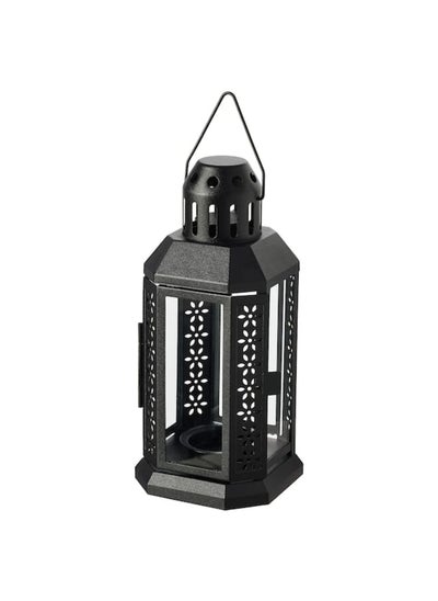 Buy Lantern for tealight, in/outdoor, black, 22 cm in Saudi Arabia