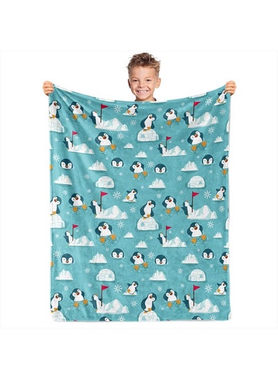 Buy Penguin Blanket, Penguin Gifts for Penguin Lovers, Cozy Warm Fleece Flannel Cute Penguin Throw Blanket for Kids Adults Teens, Animal Penguin Race Blankets for Couch Sofa Bed Travel (50"x60") in UAE