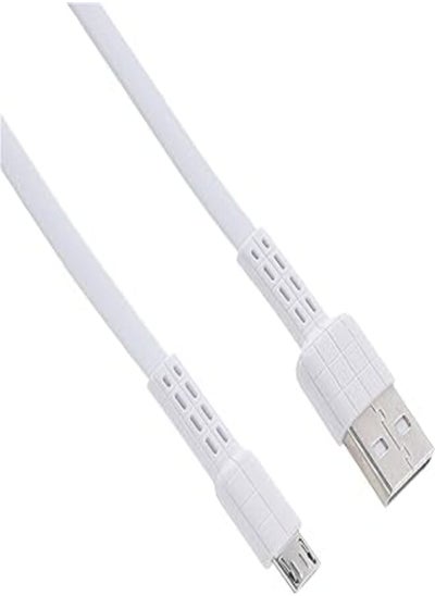 اشتري Remax RC-116M Pvc Data Cable Armor Series 2.4A Micro USB For Mobile Phones 100 cm - White في مصر