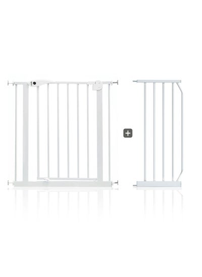 Buy Baby Safe - Metal Safety Gate With t 30cm Extension - Withite in Saudi Arabia