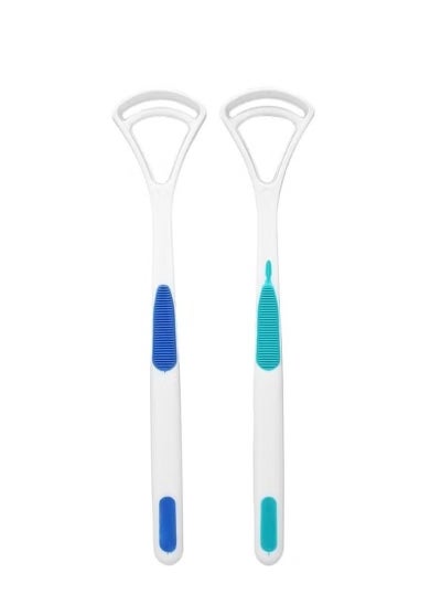 اشتري ATRJSZ 2 Pcs Tongue Scraper Oral Tongue Cleaner Mouth Tongue Cleaning Brush Fresh Breath Maker Oral Hygiene Care Brush في الامارات