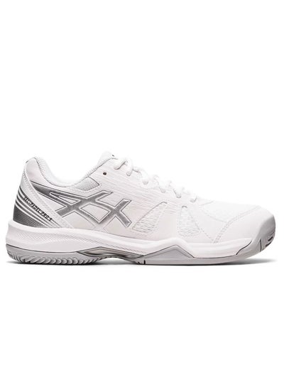 Buy Asics Gel Padel Pro 5 White Pure Silver Size 8 Women Padel Shoes 1042A200-101 in UAE