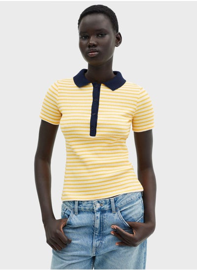 اشتري Striped Polo T-shirt في الامارات