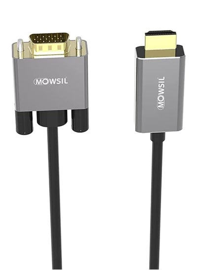 اشتري Mowsil HDMI to VGA Cable 2Mtr, Gold-Plated HDMI to VGA Cable Male to Male Compatible for Computer, Desktop, Laptop, PC, Monitor, Projector, HDTV, Chromebook, Raspberry Pi, Roku, Xbox في الامارات