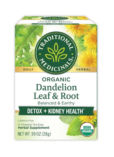 Buy Traditional Medicinals Organic Dandelion Leaf & Root Detox and Kidney Health 16 Wrapped Tea bags 28g in UAE