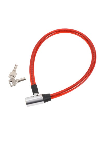 Bike Lock -12mmx65cm Red- Heavy-Duty Weatherproof Durable Cut