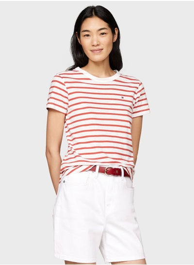 Buy Crew Neck Striped Top in Saudi Arabia