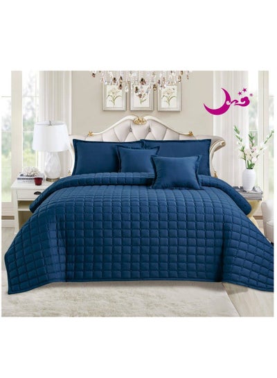 Buy Comforter Set 6 Piece Double-Sided Microfiber Bedspread King in Saudi Arabia