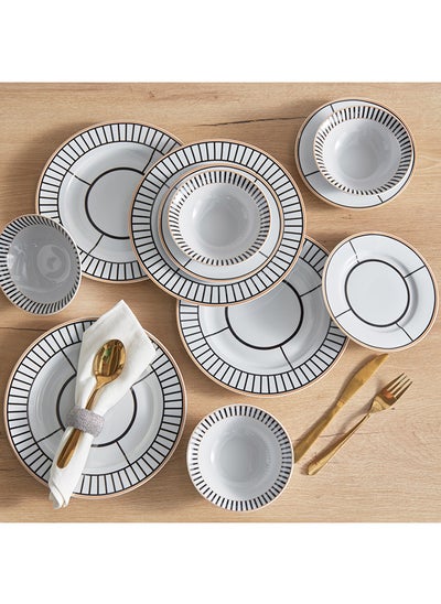 Buy Premia 12-Piece Dinner Set 25.5 x 2 x 25.5 cm in UAE