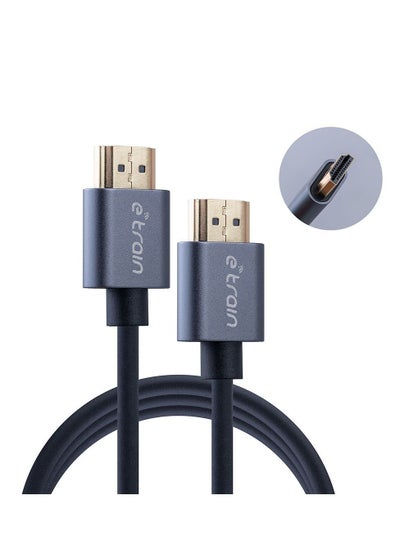 Buy ETRAIN CABLE HDMI TO HDMI SUPPORT 4K RESELOTION WITH GOLD PLATED MATERIAL COMPATIBLE WITH PS4/XBOX/NINTENDO AND ANY DEVIE HAVE HDMI PORT in Egypt