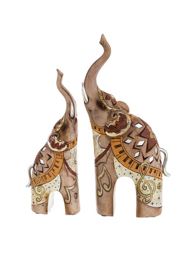 Buy Decorative figurine of an elephant with his son, with a beautiful and elegant design in Saudi Arabia